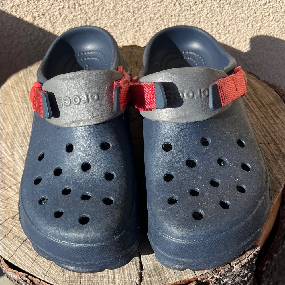 CROCS Kids Blue and Red Sandals